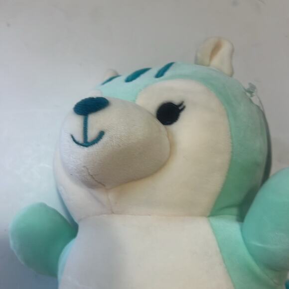 Hugmees Squishmallows Fuyuki fluff‎ Green and Cream Plush squirrel Toy - Picture 8 of 8